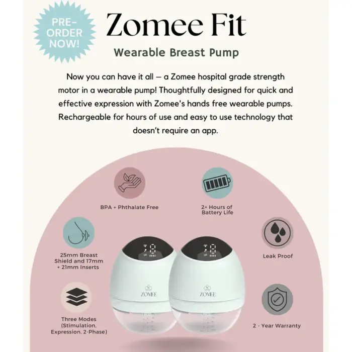 Zomee Fit Hands-Free Wearable Breast Pump - bdmesupply.com